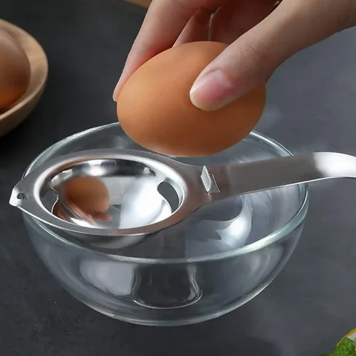 Miniatura 5 de Separador de huevos, separador de clara de huevo y yema, acero inoxidable, salud y seguridad, separador, aparatos de cocina 2 PIEZAS