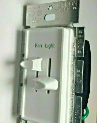 Miniatura 5 de Par de repuestos compatibles (2 piezas) de perillas divididas para atenuadores Lutron Skylark y control de ventilador (BLANCO)