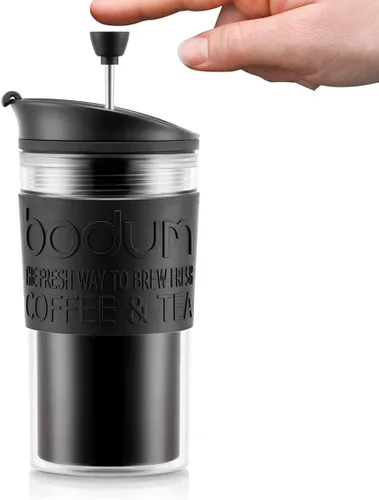Miniatura 5 de Bodum Aislado 11102-01s - Pistón con tapa abatible, 0,35 litros, negro, transparente, plástico, 3.5 in