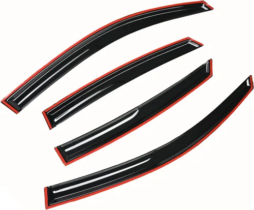 Miniatura 6 de Protectores de lluvia con cinta adhesiva para ventana, viseras para deflector de viento para Honda Civic 2016-2021, 4 piezas - 94682