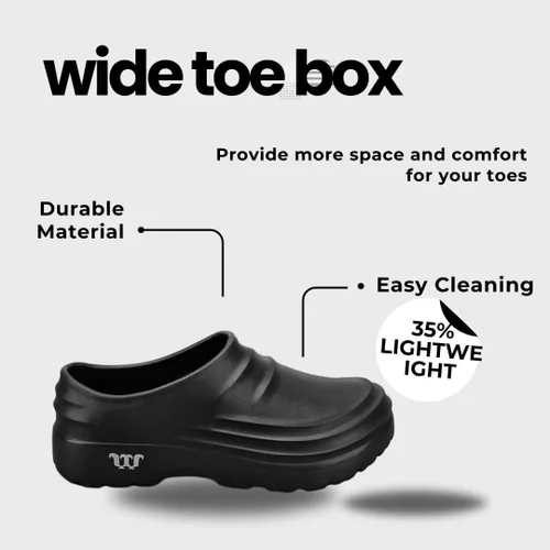 Miniatura 4 de ZSpzx Zapatos de chef para hombres y mujeres, zapatos de chef antideslizantes, resistentes al aceite, zuecos para mujer, zapatos de trabajo, zapatos