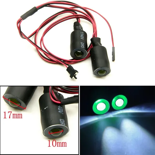Miniatura 11 de QUE-T Faro LED de ojos de ángel y ojos de demonio de 0.512 in, 2 luces LED para autos de oruga 1:10 modelo RC (azul + blanco, 0.512 in)