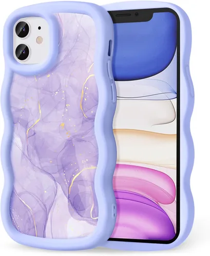 Miniatura 115 de Compatible con iPhone SE/8/7 Funda para Mujeres y Niñas, Marco Ondulado Rizado con Patrón Lindo, Estética Delgada Suave Silicona TPU Parachoques
