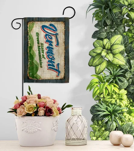Miniatura 9 de Vermont - Juego de bandera vintage de jardín, colgador de pared de Estados Unidos, territorios de Estados Unidos, República de Estados Unidos, área