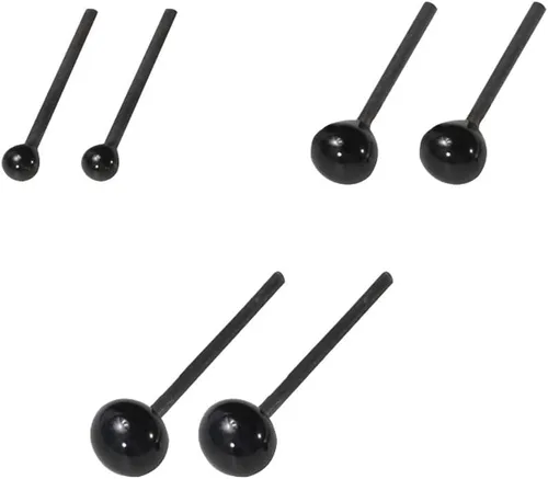 Miniatura 5 de 200 piezas de pequeños ojos de cristal mini ojos negros artesanales muñeca ojos títeres juguete ojos para lana fieltro manualidades 0.157 in