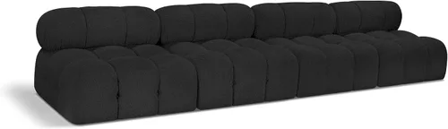 Miniatura 22 de Meridian Furniture 611Cream-S68A Colección Ames Moderno Sofá modular contemporáneo con tela de boucle color crema, modular para crear