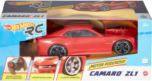 Miniatura 5 de Hot Wheels RC Red ZL1 Camaro, auto de juguete con control remoto de función completa, motor de alto rendimiento, 2.4 GHz con rango de 65 pies