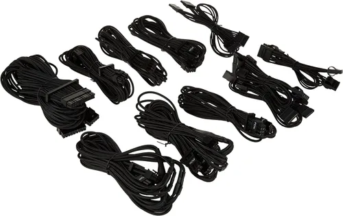 Corsair Kit Pro de cables de fuente de alimentación tipo 4 Gen 4 con funda individual prémium - Negro