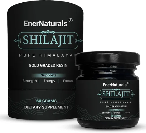 Resina Shilajit pura del Himalaya de 2.12 oz, Shilajit de grado dorado para hombres y mujeres, 500 mg | Ácido fúlvico y más de 85 minerales traza |