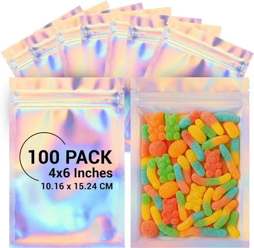 Miniatura 9 de COLSEN – Paquete de 100 bolsas planas herméticas resellables de mylar (tereftalato de polietileno/PET) metalizado, de 3 x 4 pulgadas