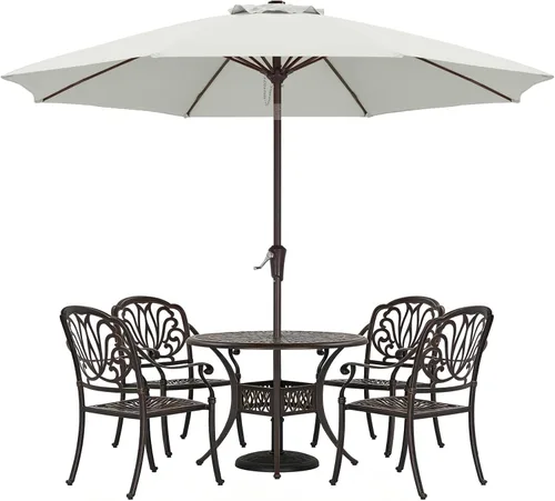 Miniatura 23 de ABCCANOPY Sombrilla de patio al aire libre de 7.5 pies, sombrilla de mesa con protección UV con manivela para una fácil instalación, adecuada