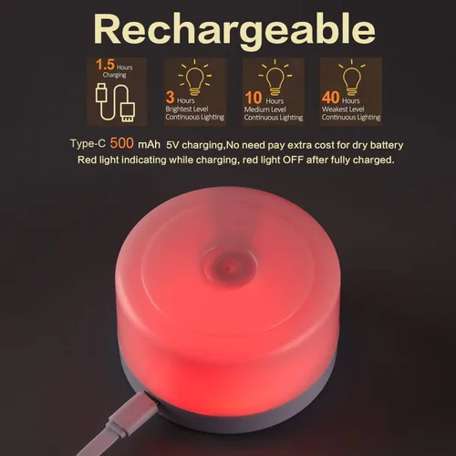 Miniatura 6 de S SELDORAUK Luz nocturna para bebé, lámpara de noche táctil LED portátil para niños y adultos, luz de grifo regulable, lactancia materna, ayuda