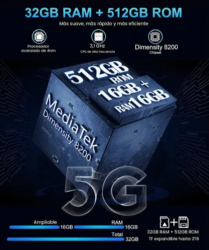 Miniatura 4 de 8849 Tank 3 Pro - Teléfono celular resistente desbloqueado, Android 14, resistente al agua, con proyector, 6.79 pulgadas, 23800 mAh, 5G, teléfonos