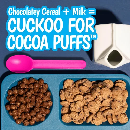 Miniatura 8 de Cocoa Puffs, cereales para el desayuno con sabor a chocolate, hechos con grano integral, bolsa resellable de 32 onzas