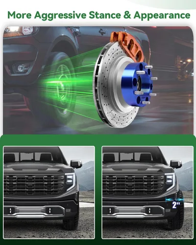 Miniatura 5 de Separadores de rueda de 6 x 5.5 y 2 pulgadas para Tacoma 4Runner Tundra FJ Land Cruiser, espaciadores de rueda de 6 x 139.7 pulgadas, orificio