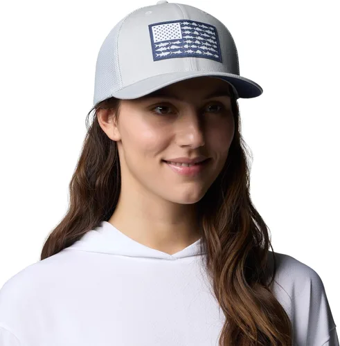 Miniatura 788 de Columbia - Gorra de malla con bandera con árboles unisex para adultos, corona alta