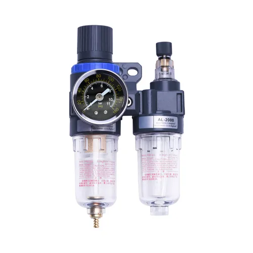 Miniatura 10 de Filtro de aire de compresor de 1/4 pulgadas Regulador de presión Filtro separador de trampa de agua y aceite con copa lubricante AFC2000 1/4 "Filtro
