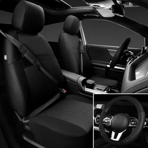 Miniatura 2 de CAR PASS - Fundas de asiento universales de 13 piezas de malla de aire 3D - 100% transpirables, juegos completos, cubierta de volante y cinturón