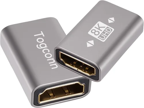 Miniatura 7 de Adaptador HDMI Plano de 8K de 90 Grados y 270 Grados Chapado en Oro Paquete de 2, Adaptador Plano Vertical HDMI Macho a Hembra en Ángulo Recto