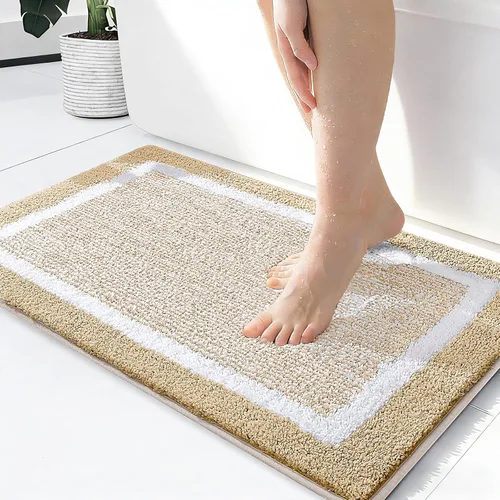 Miniatura 85 de OLANLY Alfombras de baño 24x16, tapete de baño de microfibra extra suave y absorbente, antideslizante, lavable a máquina, alfombra de baño esponjosa