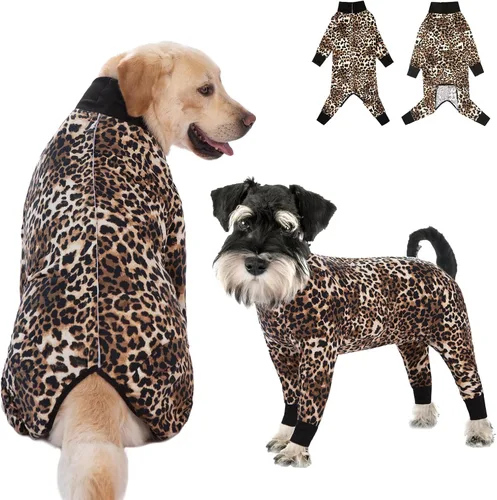 Miniatura 20 de Traje de recuperación para perros grandes y medianos después de la cirugía, mameluco antilameduras suave y transpirable para perros, alternativa al