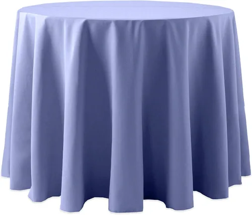 Miniatura 4 de Ultimate Textile Cotton-Feel - Mantel redondo de 90 pulgadas para comedor, color berenjena, color morado