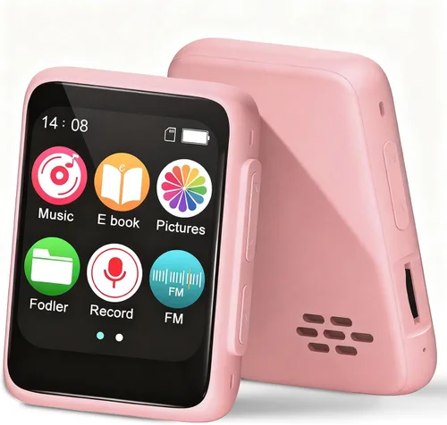 Miniatura 10 de Reproductor de MP3 para niños con Bluetooth y altavoz, reproductor de música portátil simple para niños, radio FM de 32 GB, lector de libros Negro