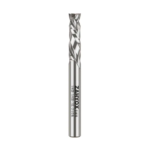 ZahyoX PRO - Broca de compresión en espiral CNC de 1/4 de pulgada, molino de extremo CNC de compresión hacia arriba y abajo, vástago de 1/4 de