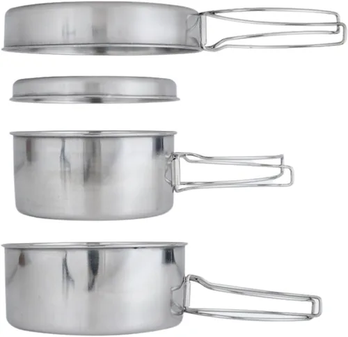 BeGrit Mochilero Camping Cookware Mini Picnic Camping Cooking Mess Kit con Olla y Pan Set para Senderismo