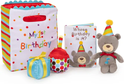 Miniatura 12 de Baby GUND My First Baking - Juego de peluche con sonidos, sonajero, chirridos y arrugas, juguete sensorial de felpa ultrasuave para bebés y recién