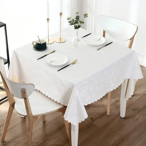 Miniatura 79 de Smiry Mantel cuadrado, mantel de vinilo resistente al agua, lavable, para cocina y comedor (azul bebé, 54 x 54 pulgadas)