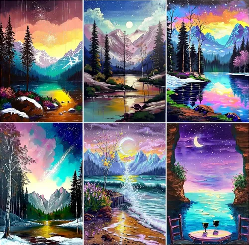EWJRNSF Kits de pintura de diamantes 5D para adultos principiantes, juegos de arte de diamantes, pintura de gemas y manualidades, decoración de