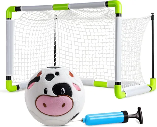 Miniatura 14 de VangeBow Pelotas de fútbol silenciosas para interior para niños pequeños de 1 a 3 años, juguetes de fútbol de peluche suave inflable para bebés