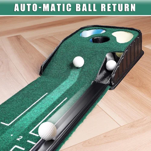Miniatura 4 de CHAMPKEY Golf Putting Green Indoor - Advanced Guides Golf Putting Mat - Enhance Putting Accuracy and Challenge