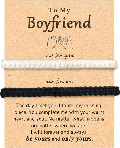 Miniatura 9 de Jeka Pulseras a juego para parejas, promesa de distancia, novio, novia, novio y novia, pulseras para parejas