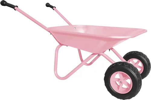 Miniatura 17 de 3T GROUP Juego de carretilla para niños, carretilla de metal para niños, barril de rueda para todas las estaciones, arena y suciedad, pala de nieve