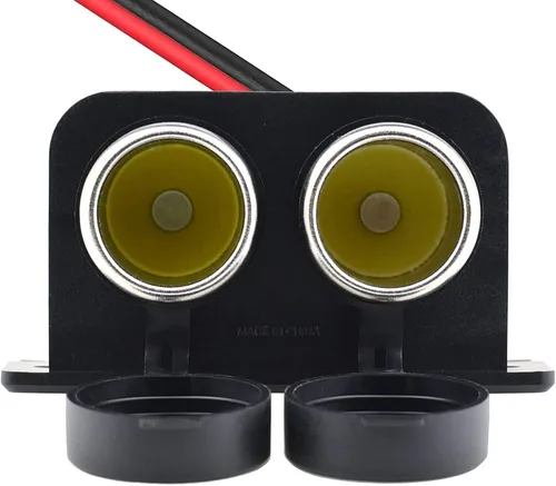 Miniatura 3 de Divisor de enchufe de encendedor de cigarrillos de 2 vías, impermeable, 12 V, repuesto de enchufe de adaptador de corriente dual para automóvil, RV