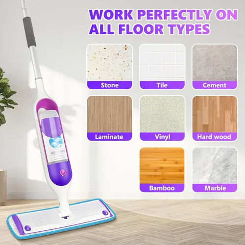 Miniatura 7 de 6 paquetes de almohadillas reutilizables para fregona compatibles con Swiffer PowerMop, almohadillas de microfibra para suelos de madera, repuestos