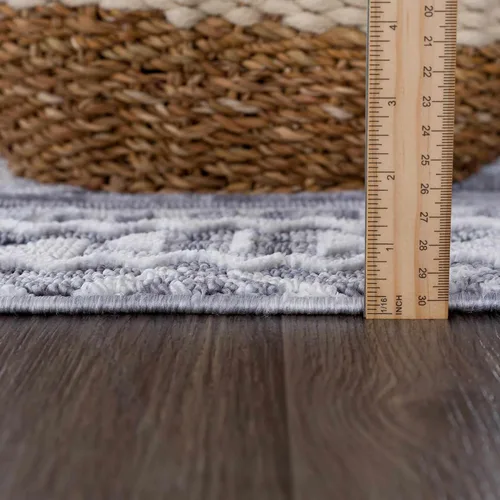 Miniatura 6 de Hauteloom Ethereal - Alfombra de pasillo con borde geométrico de medallón de diamante, estilo bohemio de transición, tribal azteca del suroeste