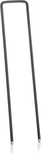 Miniatura 7 de GardenMate Paquete de 50 clavijas de acero multiusos en forma de U de 50 x 6 pulgadas (5.906 in), ideales para asegurar tela de malezas, tela