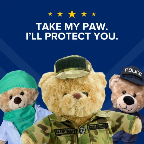 Miniatura 8 de ZZZ Bears Airman Sleeptight Air Force - Oso de peluche con libro de cuentos y sistema de sueño, regalo reconfortante para niños de la Fuerza Aérea