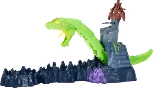 He-Man and The Masters of the Universe Chaos Snake Attack Playset, Skeletor Fortress con 2 figuras de acción (He-Man y Skeletor), regalo para
