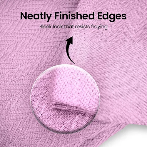 Miniatura 6 de Manta multiusos 100% de algodón de fibra extralarga, suave y transpirable, ligera para todas las estaciones, para sofá, sofá, cama, lavable a Espiga