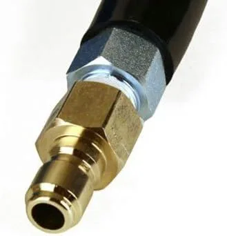 Miniatura 2 de Manguera de lavado a presión de 6000 PSI 3/8 pulgadas x 50 pies, azul, doble trenza de alambre, cubierta resistente resistente, con acopladores