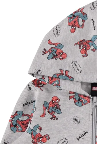 Miniatura 3 de Marvel Sudadera con capucha de Spiderman para niños pequeños - Spiderman, Ironman, Capitán América y Hulk para niños pequeños con cremallera y cómics