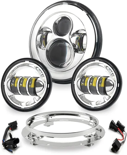 Miniatura 11 de 5-3/4 5.75 pulgadas LED faro delantero de motocicleta compatible con Harley Davidson Sportster Dyna Low Rider Street Bob lron 883 1200 Softail Wide