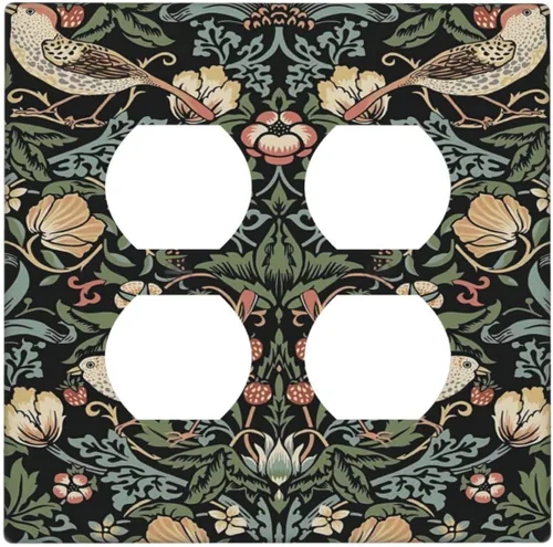 Miniatura 36 de Cubiertas Decorativas para Placas de Interruptor Bosque Primavera Hada Encantada País de las Maravillas Suelo Verde 2 Gang Cubierta de Interruptor