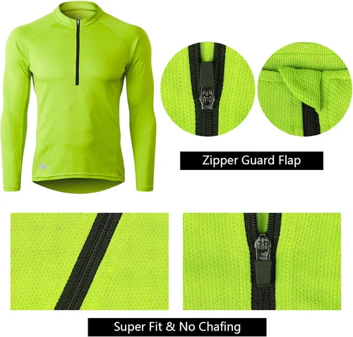 Miniatura 6 de INBIKE Men's Cycling Jerseys Moisture Wicking Short Sleeve Quick Dry Bike Jersey Long Sleeve Running Tops Breathable