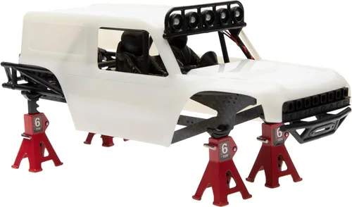 Miniatura 5 de MEUS RACING MB24 SCX24 Cuerpo 5.2in 132MM Casco de Cuerpo ABS+Nylon Chasis de Fibra de Carbono para 1/24 Axial SCX24 Bronco JLU B-17 C10 (Verde)
