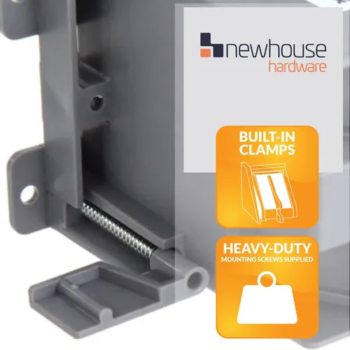 Miniatura 3 de Newhouse Hardware Caja de salida eléctrica de 1 toma PVC para trabajo antiguo (1 paquete) Caja de conexiones de plástico de 14 pulg. cúbicas